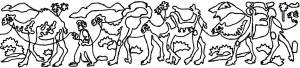 Camel Train Border