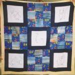 Penguins on Parade Block - a fun customer quilt