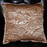 golden wedding bell pillow