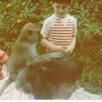 judy with monkey on shoulders