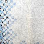Penguin Snowstorm quilted with Penguins on Parade stitching by Mildred Jordt