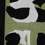 Chinese Pandas Quilt showing single Bamboo Cane 