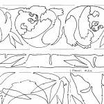 Panda Play Border with Bamboo Cane