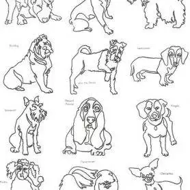 Doggies Set #1  - 8" Block Pattern