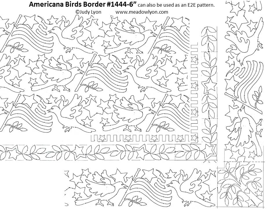 Americana Birds 6" Border Pattern - Image 4