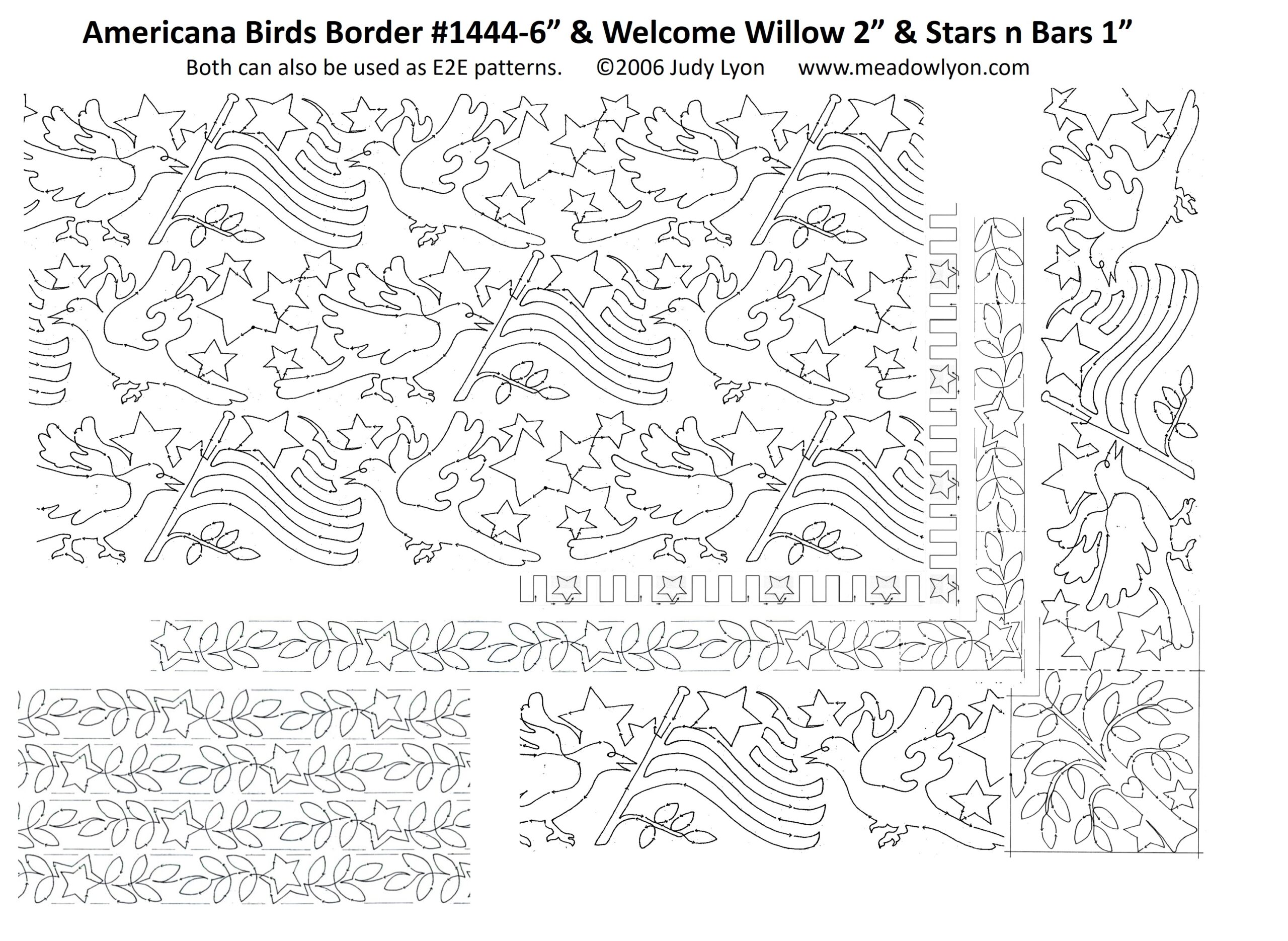 Americana Birds 6" Border Pattern - Image 5