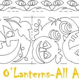 Jack O'Lanterns 8" Edge-to-Edge