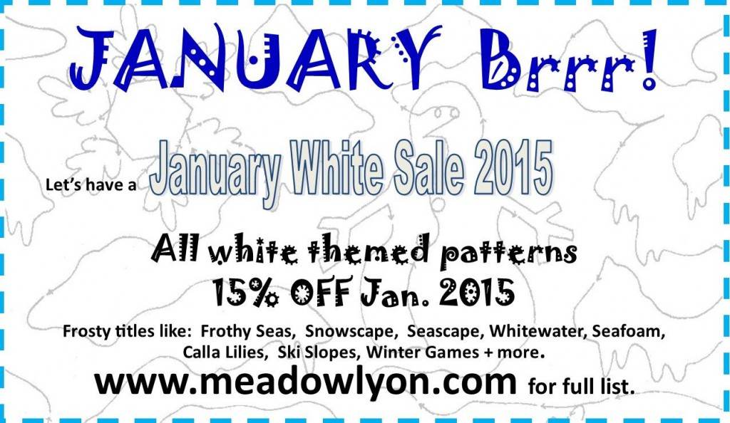 jan 2014 sale and patterns text w snowman