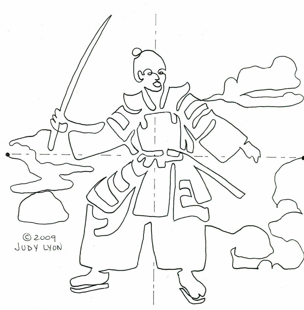 3rd Generation Samurai Pre-Drawn Canvas – DragunfliDesignz