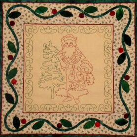 Santa Ukraine Redwork: Digital Embroidery Files or PDF Printable Paper