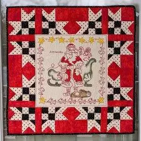Santa Scandinavia Redwork: Digital Embroidery Files or PDF Printable Paper
